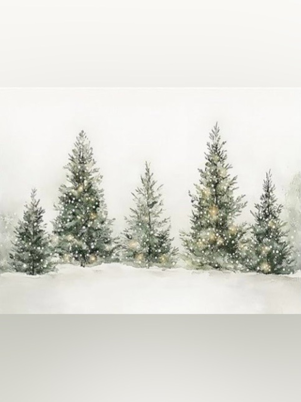 Winter Pines Wall Art Canvas - Holiday Trees